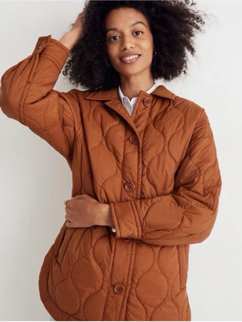 Madewell air puff shirt jacket